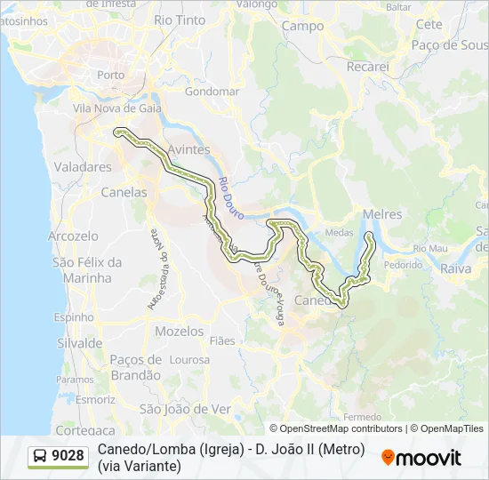9028 Bus Line Map