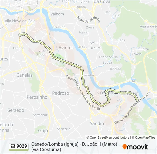 9029 Bus Line Map