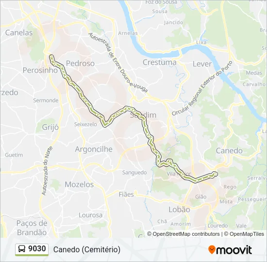 9030 Bus Line Map