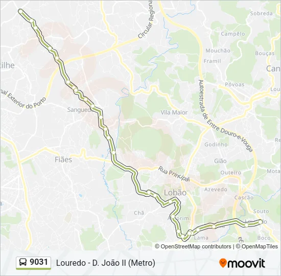 9031 Bus Line Map