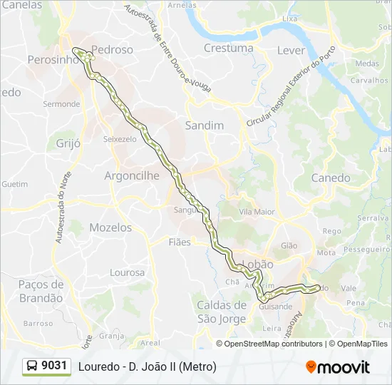 9031 Bus Line Map