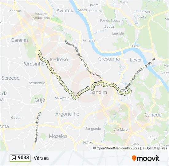 9033 Bus Line Map