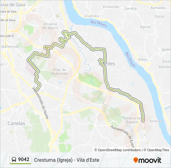 9042 Bus Line Map