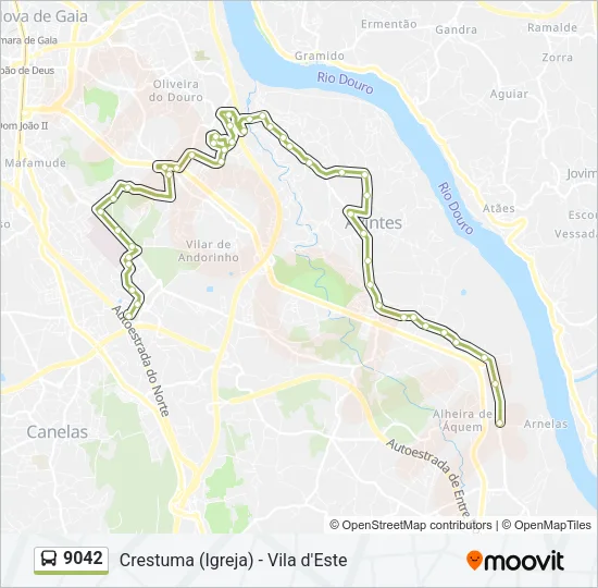 9042 Bus Line Map