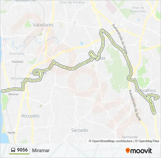 9056 Bus Line Map