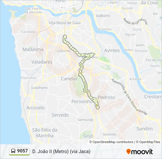 9057 Bus Line Map