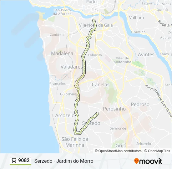 9082 Bus Line Map