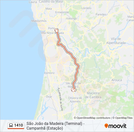 1410 bus Line Map