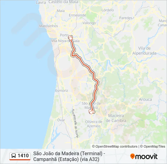 1410 Bus Line Map