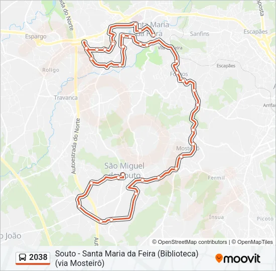 2038 Bus Line Map