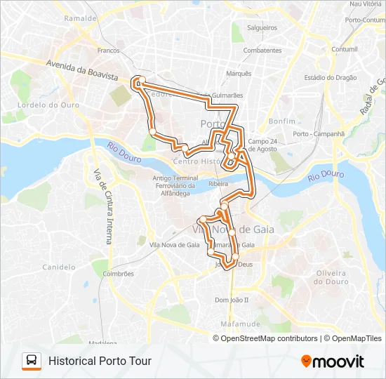 HISTORICAL PORTO Bus Line Map