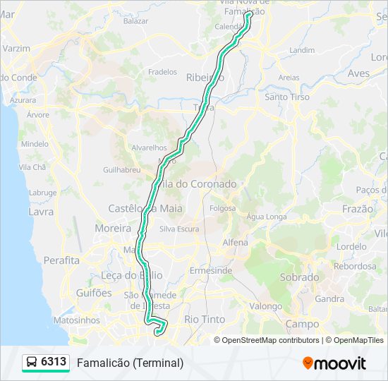 6313 bus Line Map