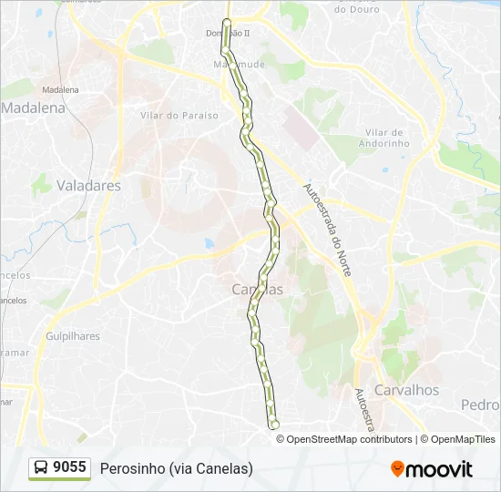 9055 Bus Line Map