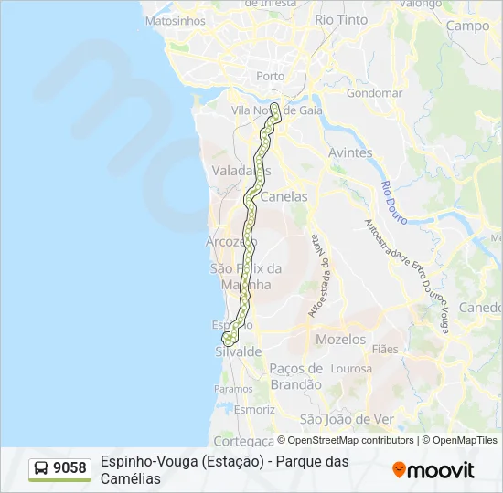 9058 Bus Line Map
