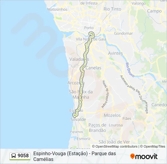 9058 Bus Line Map