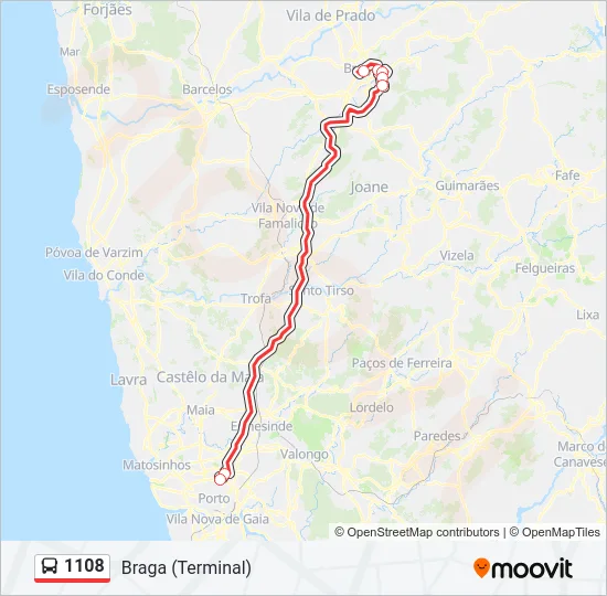 1108 Bus Line Map