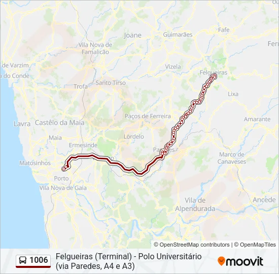 1006 Bus Line Map