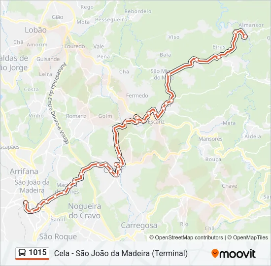 1015 Bus Line Map