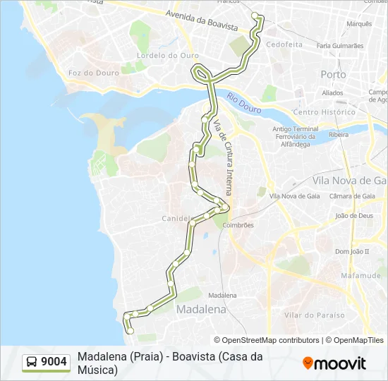9004 Bus Line Map