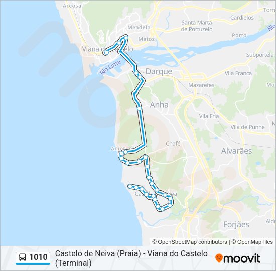 1010 Bus Line Map
