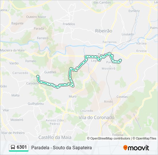 6301 bus Line Map