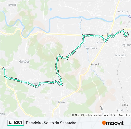 6301 bus Line Map