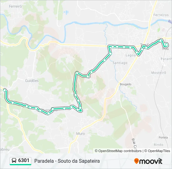 6301 Bus Line Map