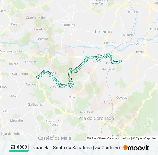 6303 Bus Line Map