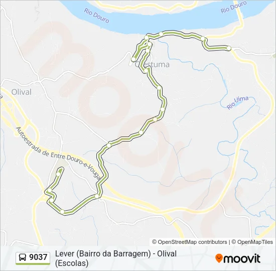 9037 Bus Line Map