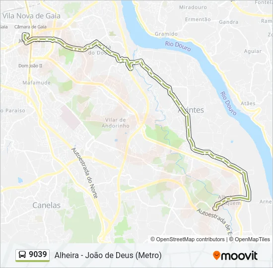 9039 Bus Line Map