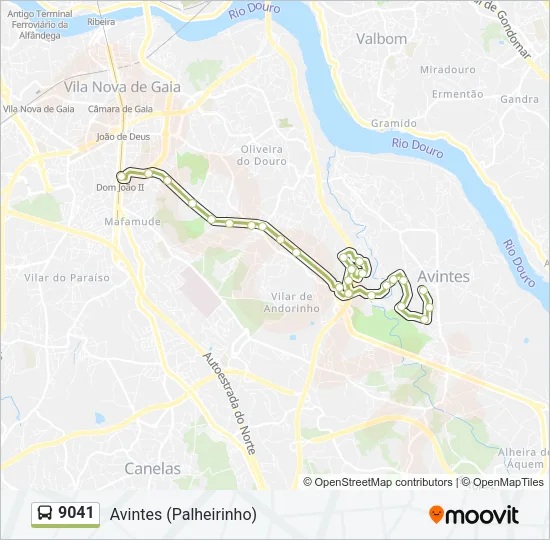 9041 Bus Line Map