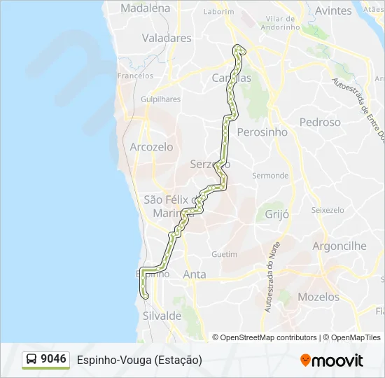 9046 Bus Line Map