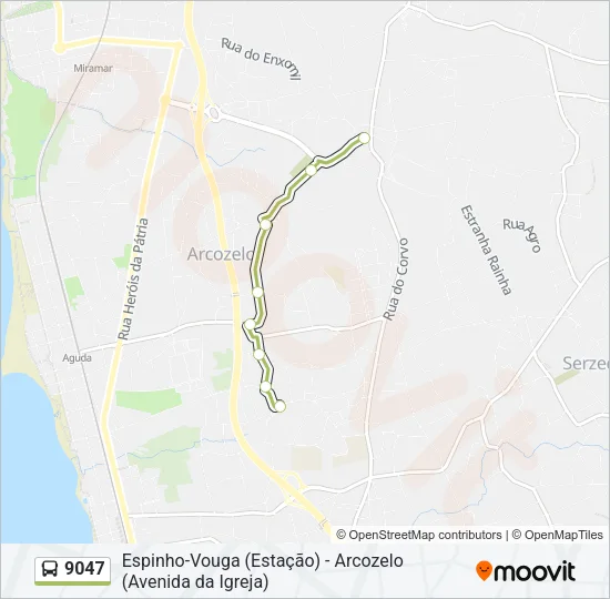 9047 Bus Line Map
