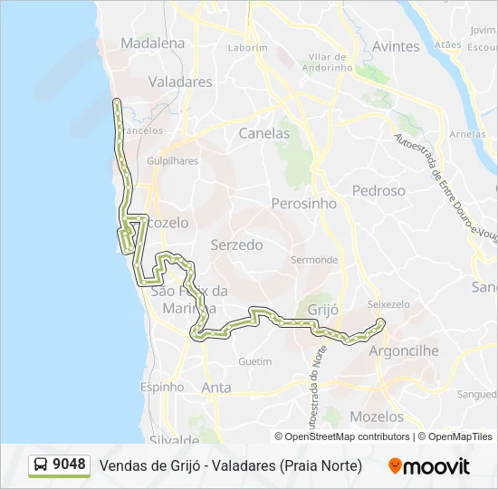 9048 Bus Line Map