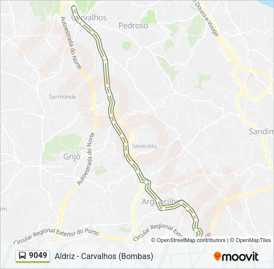 9049 Bus Line Map