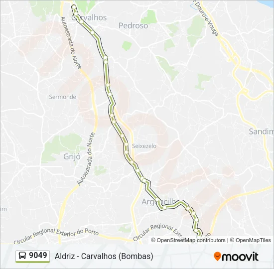 9049 Bus Line Map