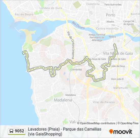 9052 Bus Line Map