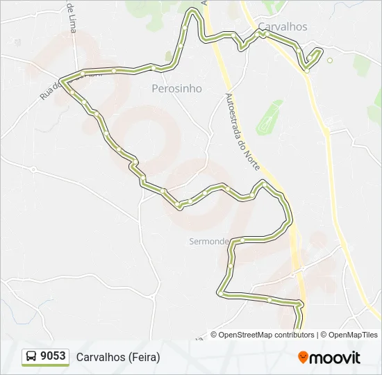 9053 Bus Line Map