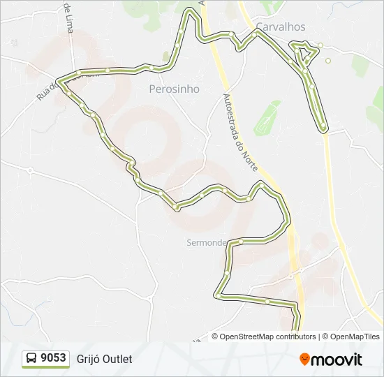 9053 Bus Line Map