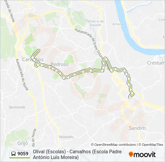 9059 Bus Line Map
