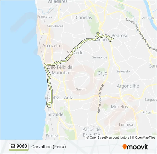 9060 Bus Line Map