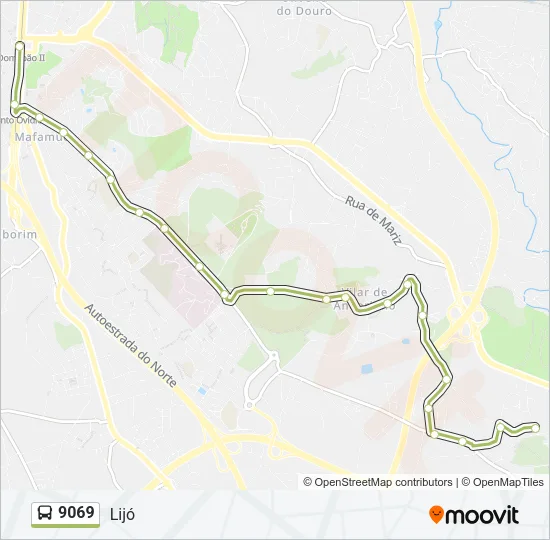 9069 Bus Line Map