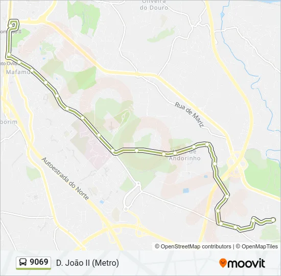 9069 Bus Line Map