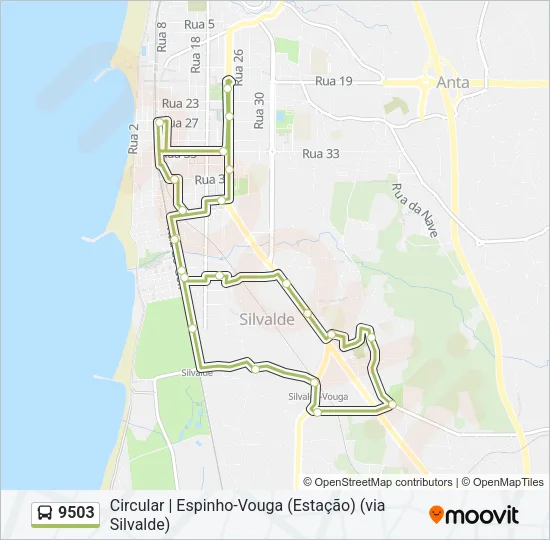 9503 Bus Line Map