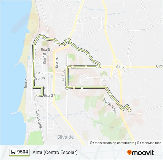 9504 Bus Line Map