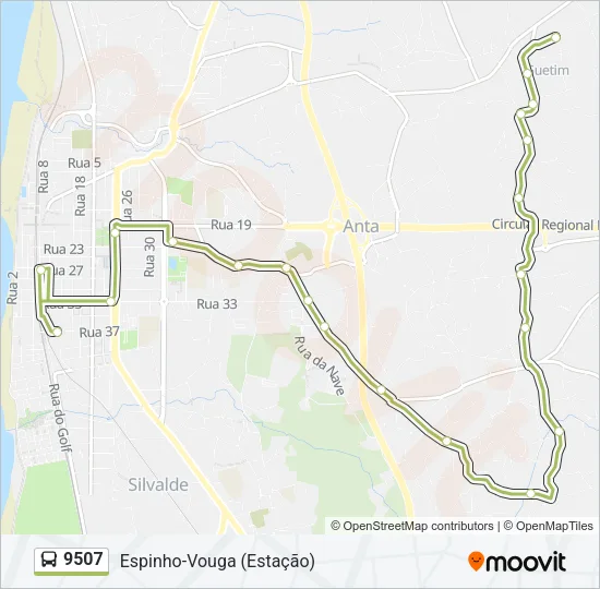 9507 Bus Line Map