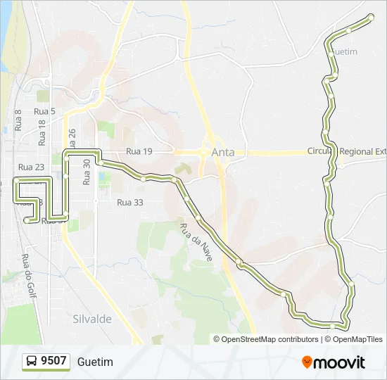 9507 Bus Line Map
