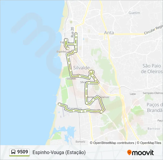 9509 Bus Line Map