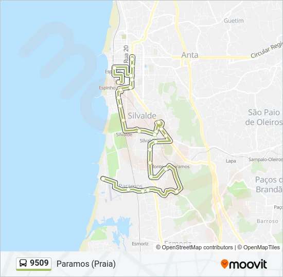 9509 Bus Line Map