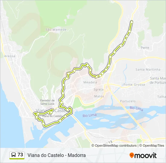73 Bus Line Map